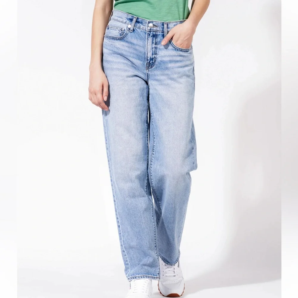 American Eagle 90s Straight Jeans white color size 6 - Picture 7 of 8